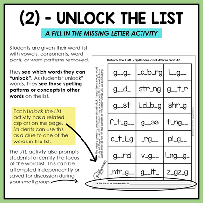 Hard and Soft C & G Silent Consonants GH PH Syllables Affixes Activity Printable