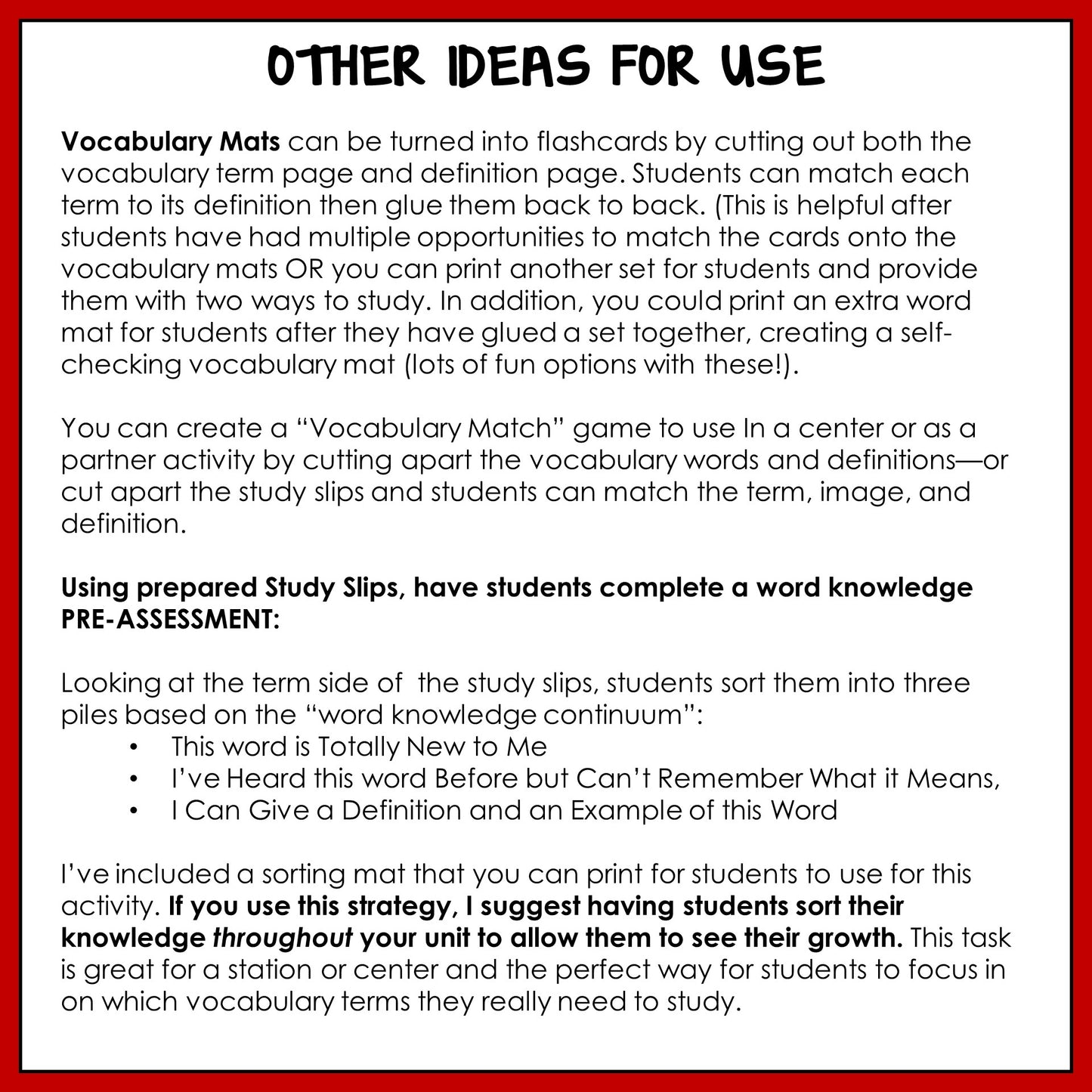 Ideas for incorporating conservation of energy and states of matter vocabulary in the classroom