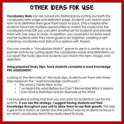 Ideas for incorporating conservation of energy and states of matter vocabulary in the classroom