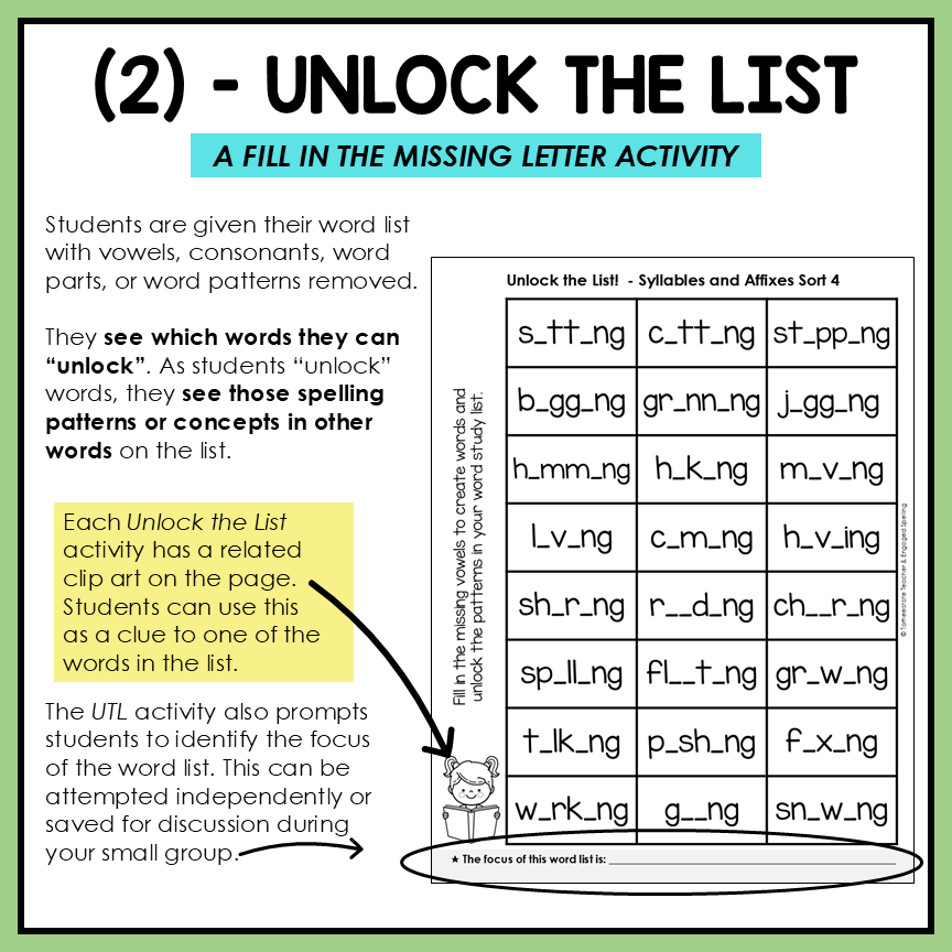 Inflected Endings Adding ED, ING, S and ES Syllables Affixes Activity Printable