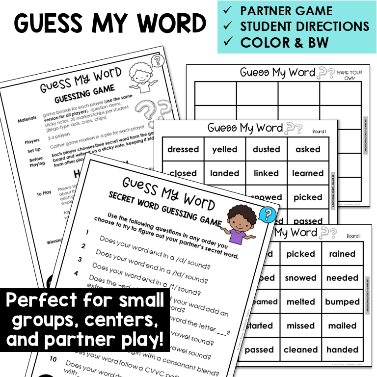 Contractions, Plurals, & Inflectional Endings Unit 8 Within Word Pattern Games Bundle