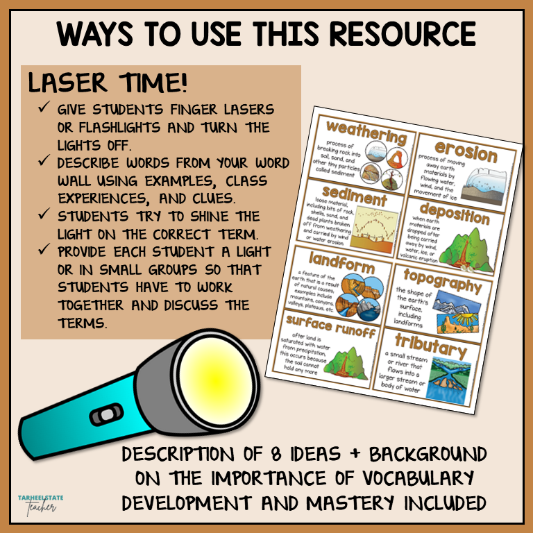 Ideas for incorporating weathering, erosion, and plate tectonics vocabulary