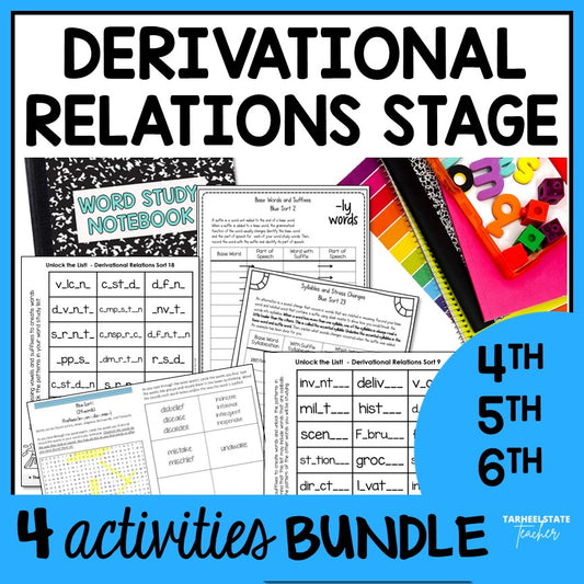 Spelling activities, worksheets, and resources for the classroom and at-home practice for spellers in the Derivational Relations stage.