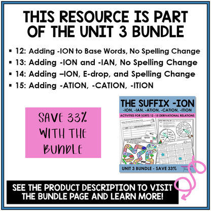 Derivational Relations Unit 3 bundle contents