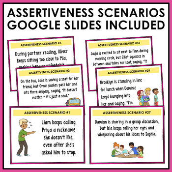 Role play directions, reflection questions, and roll a dice to communicate activity for assertiveness scenarios