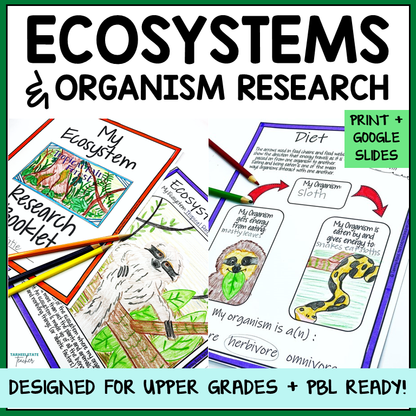 Ecosystem and Biomes Project | Animal Research with Graphic Organizers