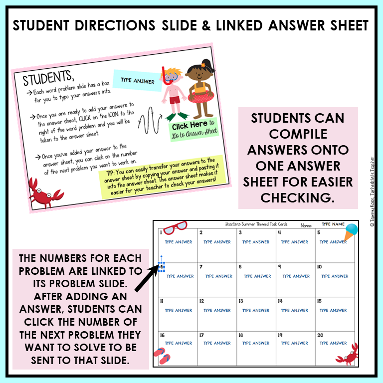 4th Grade Math Review Test Prep Task Cards Bundle Print and Google Slides