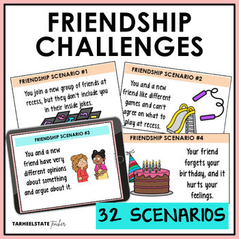 What Would You Do friendship scenario cards for social skills role play in grades 3-6