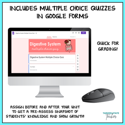human body multiple choice quiz on google forms