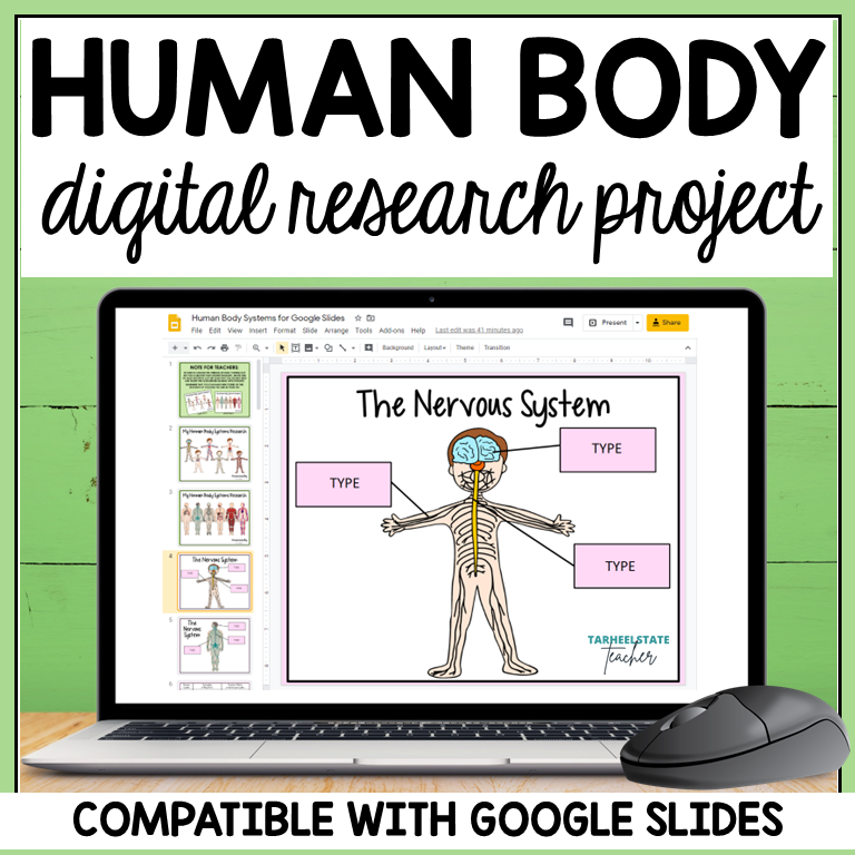 Human body student research project in digital format if preferred