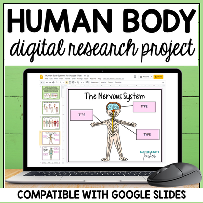 Human body student research project in digital format if preferred