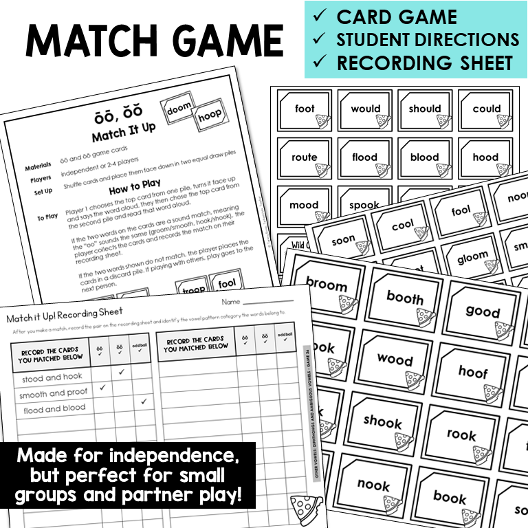Match It Up card game for the sounds of OO
