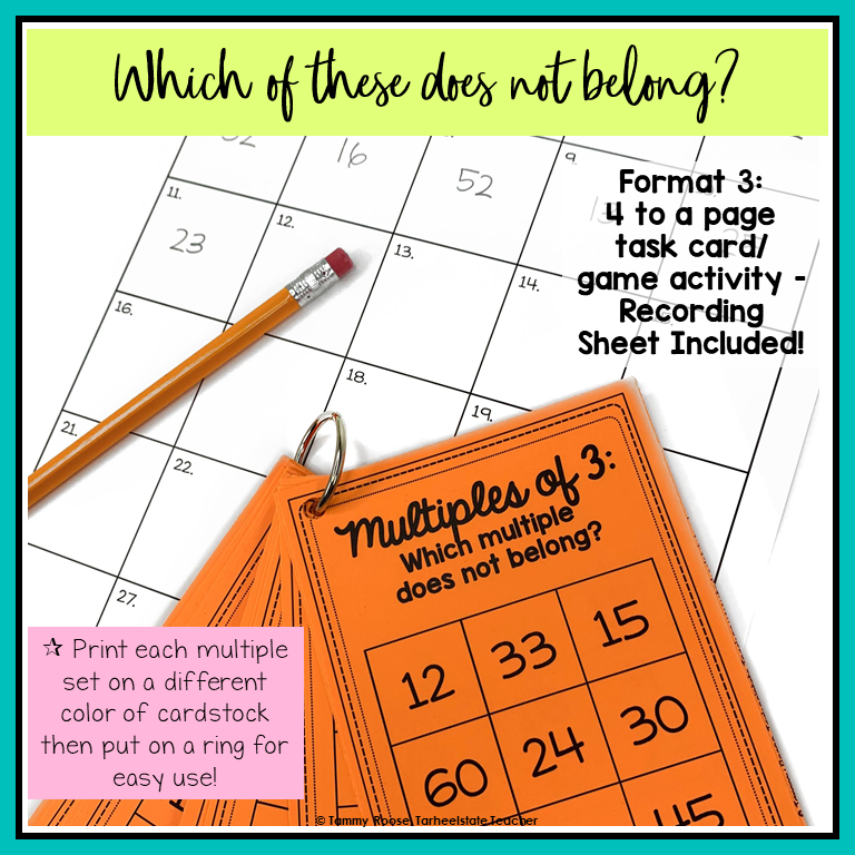 Educational game activity sheet titled 'Which of these does not belong?' 