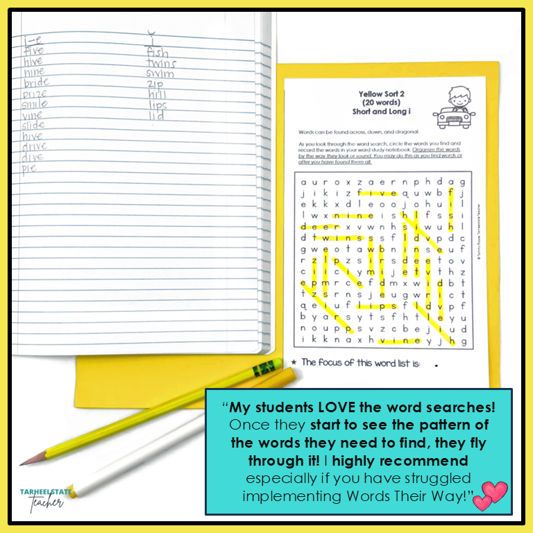 Within Word Pattern Stage Activities Words Their Way Word Search | Wordsearch 2nd 3rd Grade Spelling Activities